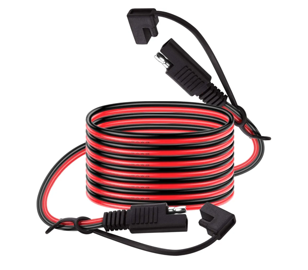 iGreely SAE Extension Cable 16 Gauge 30Ft 9M SAE to SAE Extension Cable Quick Disconnect Wire Harness 16AWG SAE Connector SAE Plug for Automotive RV Motorcycle Solar Panel Cars Tractor 9M