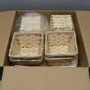 Meooeck 8 Sets Hot Air Balloons Baby Shower Table Decorations Centerpieces 11.8'' Paper Lanterns with Baskets Sticks for Gender Reveal Birthday Wedding Graduation Party (Light Brown)