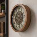 Large Real Moving Gears Wall Clocks for Living Room Decor, 46cm / 18inch