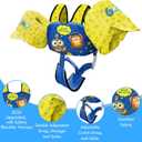 Chriffer Kids Swim Vest Life Jacket for 30-55 Pounds Boys and Girls, Toddler Floaties with Shoulder Harness Arm Wings for 2,3,4,5,6,7 Years Old Baby (Yellow Blue)