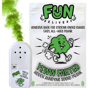 FUN delivery Yeww Farted: Hidden Fart Sound Prank Device  Random Fart Noise Maker with 3 Funny Sounds for Office Pranks, April Fools Prank, Gag Gift for Boss, & Harmless Practical Joke