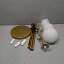 Fiqevs Upgrade Dimmable Floor Lamp, 3 Globe Mid Century Floor Lamps for Living Room with Frosted Glass Shade and 3 LED Bulbs, Vintage Modern Gold Standing Lamp for Bedrooms, Office - Antique Brass