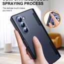 3 x Compatible for Samsung Galaxy Z Fold 6 Case Military Grade Drop Protection Built-in Screen Protector Translucent Slim Compatible for Samsung Galaxy Z Fold 6 Phone Case, Black