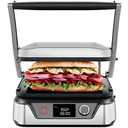 Chefman 5-in-1 Digital Panini Press Grill Sandwich Maker and Griddle Grill Combo with Removable, Reversible Dishwasher-Safe Grilling Plates, Opens 180° for Indoor BBQ / Flat Top Grill, Stainless steel