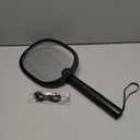 YISSVIC Electric Fly Swatter Foldable Bug Zapper Racket 2 in 1 Mosquito Killer with Purple Attractant Light Rechargeable 1800mAh for Indoor Home Backyard Patio Camping (Black)