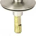 Lift n Turn, (Twist Close) Bath Tub/Bathtub Drain Stopper Includes 3/8" and 5/16" Fittings Brushed Nickel (No Hair Catcher)