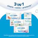 WaterWipes Sensitive+ Baby & Toddler Wipes, 3-In-1 Cleans, Cares, Protects, 99.9% Water, Textured Clean, Unscented & Hypoallergenic, 540 Count (Pack of 9)