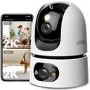 Imou 6MP Security Camera Indoor, Dual-Len 360Pan-Tilt Baby Monitor Pet Camera for Home Security, 2.4/5GHz WiFi, Work with Alexa & Google Home, Color Night Vision, Human/Pet Detection, No Monthly Fees