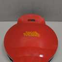 Taco Tuesday Deluxe 8-Inch 6-Wedge Electric Quesadilla Maker with Extra Stuffing Latch, Red
