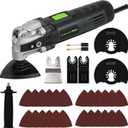 GALAX PRO 3.5A 6 Variable Speed Oscillating Multi Tool Kit with Quick Clamp System Change and 30pcs Accessories, Oscillating Angle:4 for Cutting, Sanding, Grinding