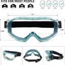 UKNOW Safety Goggles Over Glasses - Anti-Fog Clear Lens - ANSI Z87.1 Certified Eye Protection for Lab Work, Industrial Use