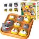 STEM Board Games Kids Toys - Classic Three-in-a-Row Tic Tac Toe for Education and Memory Development, Puzzle Travel Game for 4+ Year Old Boys and Girls, Brain Teaser Birthday Gift for Kids Ages 4-8