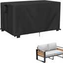 Kingling Outdoor Bench Cover Waterproof, Heavy Duty Patio Sofa Covers for 2-3 Seater Sofa, Loveseat & Couches Weather Protection Couch & Loveseat cover-55 L x 28" W x 33 "H inch(Black)
