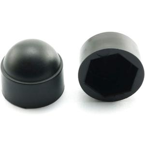 24PCS Bolt Nut Protection Cap Black Hexagon Dome Nylon Bolt Nut Protection Cover M8x14 mm