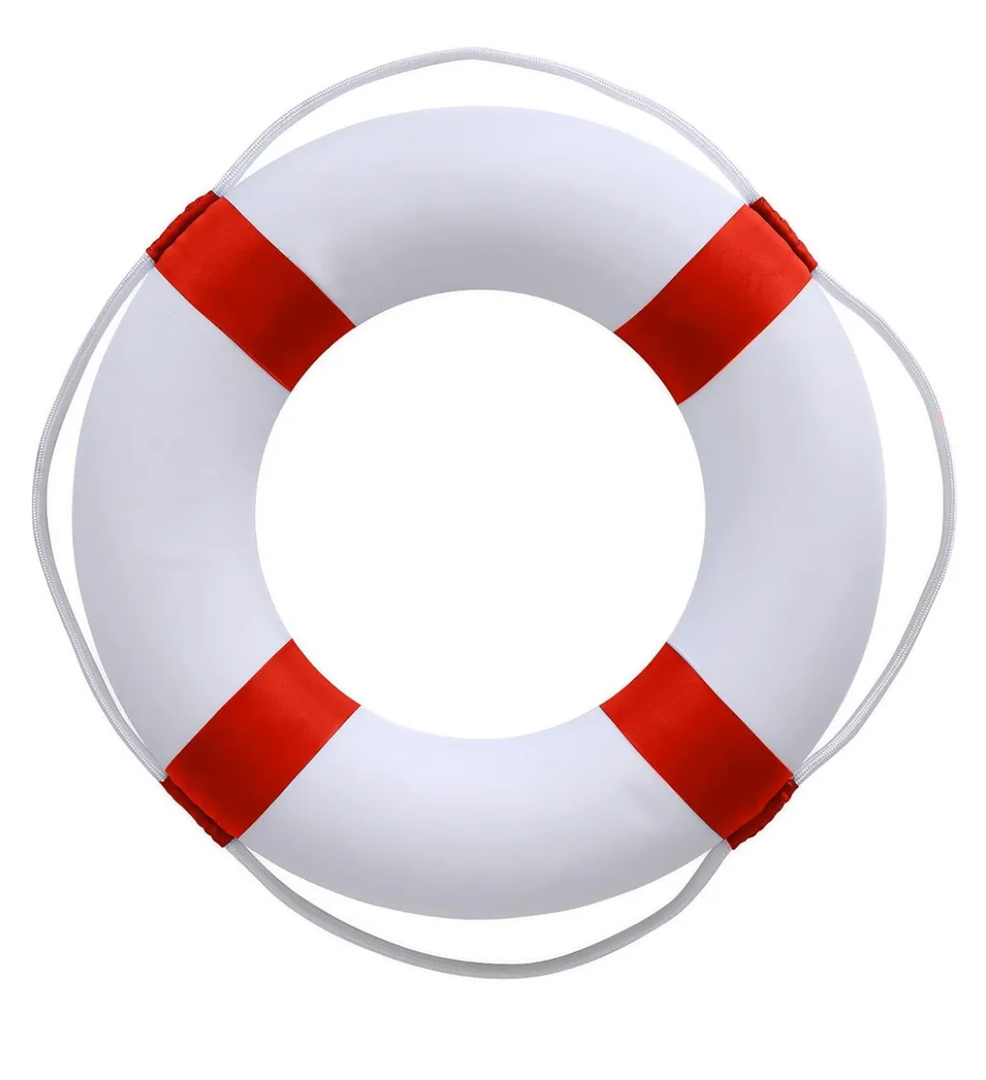 20 Inch / 50cm Pool Safety Life Preserver Throw Ring Buoy- Swim Foam Rings for Swimming Pool Wall