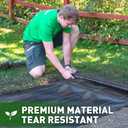 HOOPLE 3ftx150ft Heavy Duty Weed Barrier Fabric, Woven Polypropylene Landscape Fabric for Weed Control | Durable Weed Block Ground Cover, Garden & Driveway Fabric | Commercial Grade Landscaping Fabric