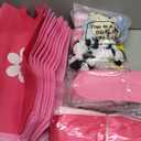 Bonuci 50 Pcs Spa Party Supplies for Girls, 10 Satin Robe 10 Kids Slippers Sleepover Birthday Spa Party Favors (1 Pink, 9 Rose Red)