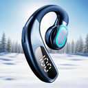 Single Ear Bluetooth 5.5 Earbud-F80(Blue), ENC Noise Cancellation Mic, Hi-Fi Sound, Long Battery with Smart Display, Breathing Light, for Android/iPhone