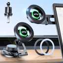 HTU 2026 Upgraded Car Phone Holder for Magsafe Magnetic Car Phone Mount [360 Adjustable 99LBS Ultra Suction] Cell Phone Holders for Tesla Cars/Gym/Mirror Mount for iPhone & Android (Black)