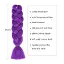 Herina Purple Braiding Hair For Braids One Pack Jumbo Fake Braid Hair Extensions For Dutch Braid Or Match Color Bubble Braids(1pc/pack)