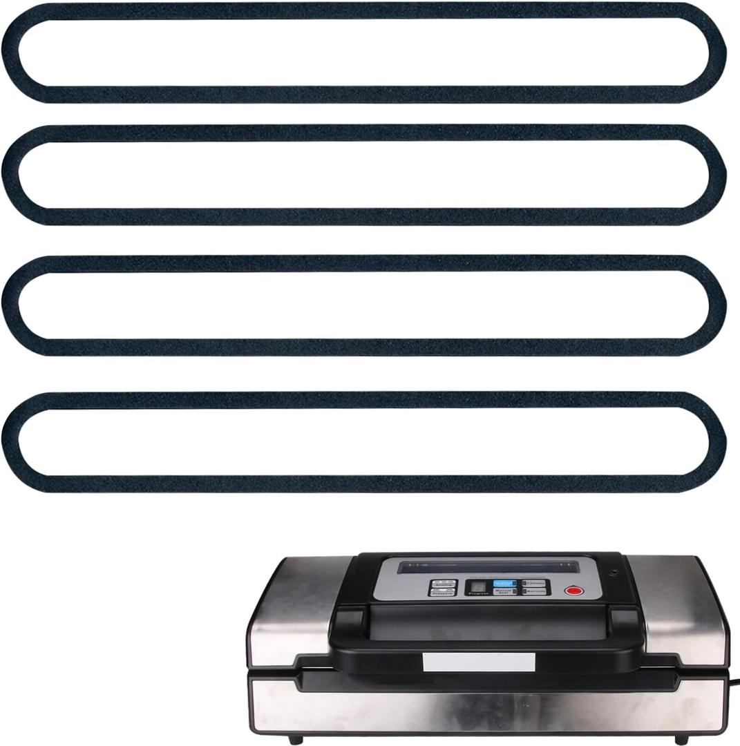 4 Pack Foam Replacement Gaskets compatible with Deluxe Food VS-12 Vacuum Sealer,Replacement Gaskets for Deluxe Food VS-12 Vacuum Sealer (13.5 * 1.76 * 0.36)