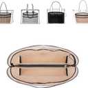 ZTUJO Purse Organizer Insert For Handbags,Mesh Bag Organizer Insert With Zipper Bag Tote Shaper Fit Speedy Neverful PM MM le Pliage,Light Weights (Beige, Large)