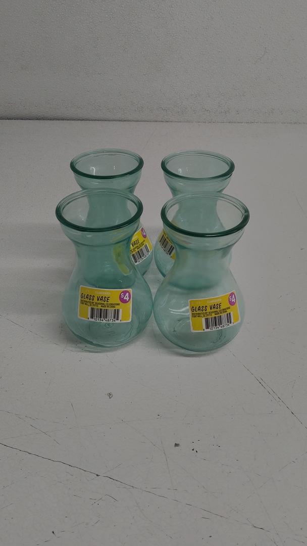 GLASS VASE SMALL 4pcs