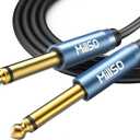 MillSO Electric Guitar Cable 10FT 1/4 Instrument Cable TS Straight-Straight 6.35mm Amp Cable for Bass, Amplifier, Mixer, Keyboard or More [Upgraded]