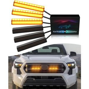 6Pcs Amber Grill Lights for 2024 2025 Toyota Tacoma LED Grille Marker Light 4th Gen Tacoma Accessories Front Bumper Raptor Lamp