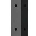 Cable Railing Post 42 Inch, Stainless Steel Corner Post with L-Shaped Holes, Black Deck Railing Kit, Horizontal & Curved Bracket, Stair Railing for Indoor/Outdoor - 1 Pack