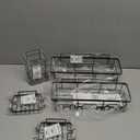 Wall Mounted Shower Shelves - Adhesive Rustproof Metal Bathroom Organizer for Space Saving Storage Solutions Set of 5