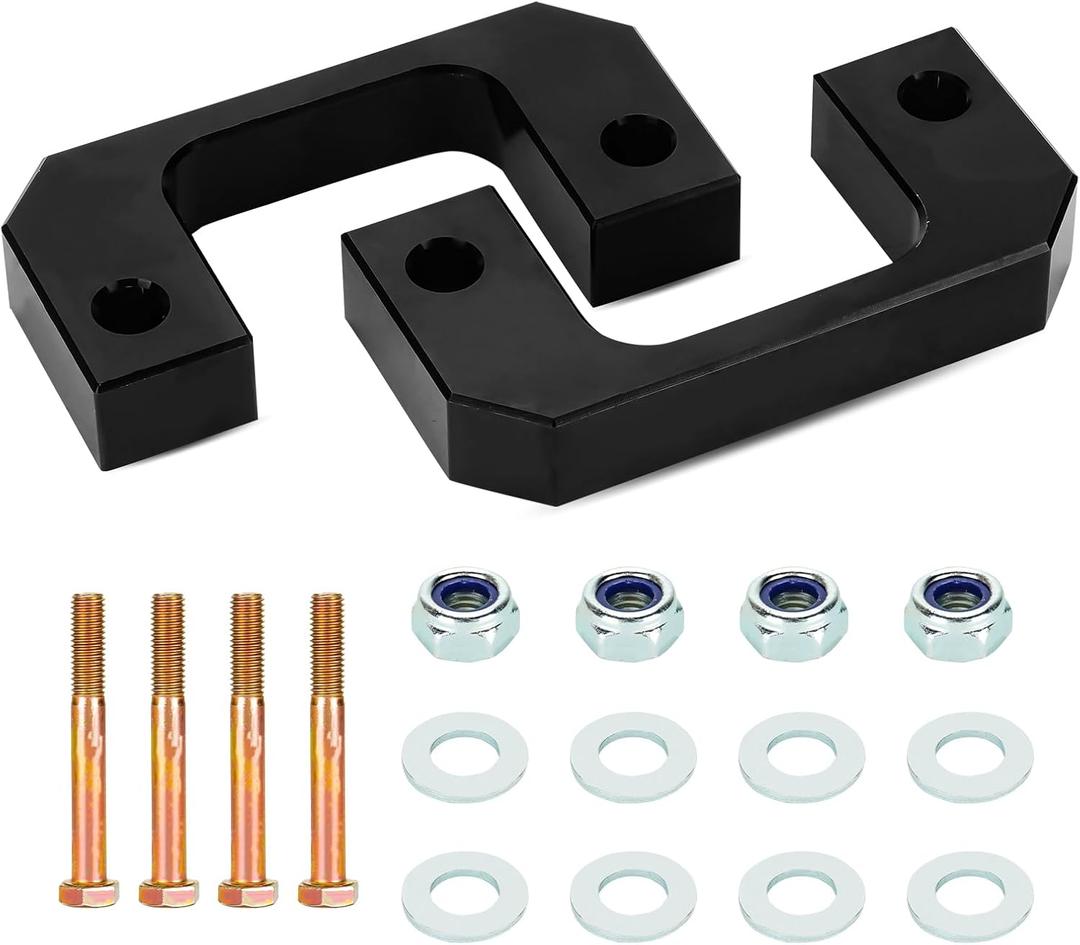 1.5" Front Leveling Lift Kit Fit for 2007-2013 Chevy Avalanche, 2007-2023 Chevy Tahoe Silverado 1500, GMC Sierra 1500 Yukon, Raised by 1.5in Front Suspension Spring Strut Spacer Lift Spacers, Set of 2