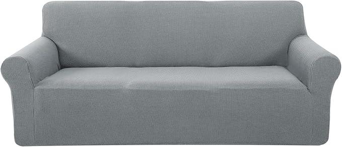 U-NICE HOME Stretch Couch Cover Sofa Cover Sofa Slipcover Furniture Protector for 4 Cushion Couch Sofa Pet Friendly(Oversized Sofa, Grey) XL