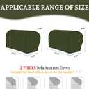 BT.WA Sectional Couch Covers for Sofa Cushion L Shaped Couch Cover Washable Soft Couch Cushion Covers Stretch Sofa Slipcovers(2-Piece for Sofa Armrest Cover, Green)