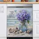 Generic Vase Flowers Dishwasher Magnet Cover, Spring Summer Floral Butterfly Stickers Kitchen Decor, Beach View Starfish Shells Inspiring Quotes Home Appliances Magnetic Panel Decals 23x26 (Magnet: 23Wx26H inch, 11.25ds-stck-6)