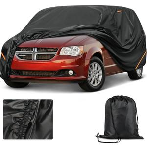 Heavy Duty Car Cover for Dodge Grand Caravan - Reinforced PU Coating,Waterproof 420D Oxford Fabric,All-Weather Protection Outdoor Car Cover, Breathable Design