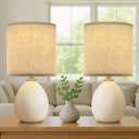 Mushroom Lamp Table Lamp for Bedroom,Desk Bedside Small Lamps for Living Room Night Stands,Mushroom Decor Cute Mini Modern Mid Century Lamps,Unique Aesthetic Home Living Room Decor (Cream)