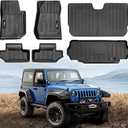 All Weather Floor Mats & Cargo Liner & Backrest Mats for 2007-2018 Jeep Wrangler JK 2 Door Accessories (for 2007-2018 Jeep Wrangler JK 2 Door)