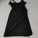 OWIN Women's 2025 Sexy V Neck Spaghetti Straps Wrap Ruched Sheath Bodycon Cocktail Evening Party Night Club Dresses (Black)