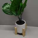 Fake Plants Artificial Tropical Plants Indoor in White Pot for Home Office Desk Accessories Bathroom Sage Green Decor