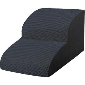 Dog Stairs for Small Dogs, High Density Foam Dog Ramp, Extra Wide Non-Slip Pet Steps for High Beds Or Couch, Soft Foam Doggie Ladder for Dogs Injured, Older Pets, Small Cats (Black)