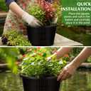 Weysat 8pcs Pond Plant Baskets Hydroponic Baskets 8.3 Inch Round Aquatic Plant Net Pot Large Plastic Net Container Black Mesh Pond Container for Hydroponics Live Aquarium Nursery Grow