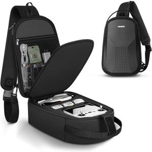 Air 3S Case, Portable Drone Bag Compatible with DJI Air 3, Travel Drone Backpack for DJI RC 2/N3/N2 Remote Controller, Sturdy Waterproof RC 2 Carrying Case for Fly More Combo Accessories