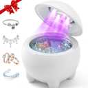 Ultrasonic Jewelry Cleaner Machine, 45KHz Retainer Cleaner Ultrasonic Professional for Dentures, Ring, Earrings Sterling Silver Deep Cleaning with 4 Modes, Timer, Low Noise, 304 Stainless Steel Tank (White)