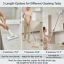 Cloth Changing Mini Mop, Hands Free Small Mop with 4-Section Handle, 3 Length Options 27.6/39.4/51.2 in, Zero-Touch Design for Kitchen, Bathroom, Windows & Corners, Wet & Dry,(10 Reusable Cloths)