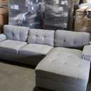 HD Design Heather Gray Sectional Couch 114" Length
