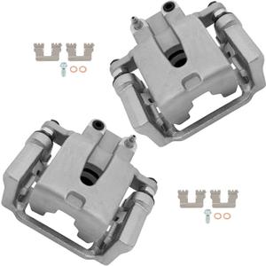 cciyu Rear Left & Right Brake Calipers Assembly w/Bracket 18B4970 18B4971 for Chrysler for 300,for Dodge for Challenger/for Charger/for Magnum,2012-2016 for Dodge for Challenger fit Solid Rotors only