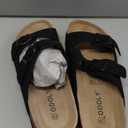 KIDMI Women's Genuine Suede Sandals Cork Footbed Summer Adjustable Slide Sandals, Size -41