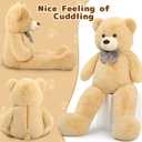 MaoGoLan Giant Teddy Bear 4 Feet,Adorable and Cuddly Big Bear Stuffed Animal 47", Classic Teddy Bear Plush Gift Decoration for Baby Shower,Party,Birthday,Valentines Day,Tan