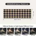 Lahome Colette Checkered Easy Jute Runner Rug, 2x8 Hallway Kitchen Runner Rug Non Slip Washable Outdoor Carpet for Entryway Indoor, Checkerboard Black Indoor Outdoor Carpet for Hallway 8ft Entry
